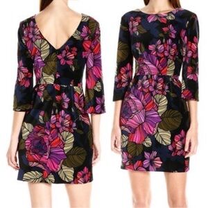 NWT TRINA TURK Floral Black and Pink Dress
